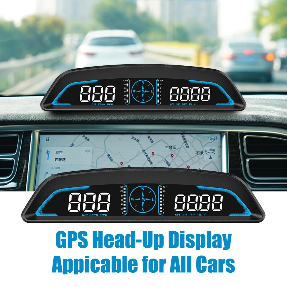 

2023 Car Speedometer Smart Digital Alarm Reminder Meter G3 GPS HUD Heads Up Display HD Car Electronics Accessories for All Car