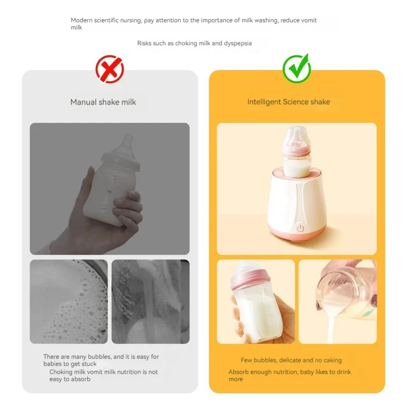 Baby Bottle Shaker Milk Blender Feeding Portable Shaking Machine Household Home Babycare USB Charging Wide Application