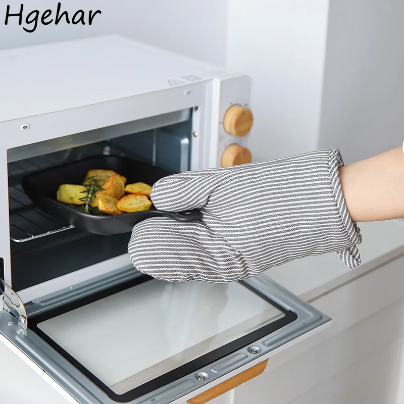 

Modern Household Oven Mitts Thick Anti Scalding High Temperature Resistance Microwave Baking Tools Glove Kitchen Accessories Ins