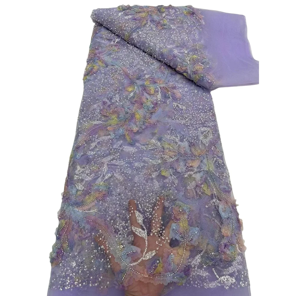 

Высококачественная ткань Африканский нигерийский тюль, кружева с блестками, бусинами, вышивкой, вышивкой, бусинами