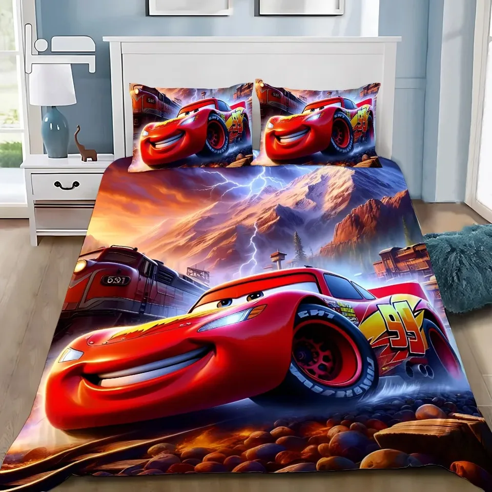 Cars Lightning McQueen Bed Quilt Cover Set – Single, Double, Queen, Or King Size #2 6 thumbnail image