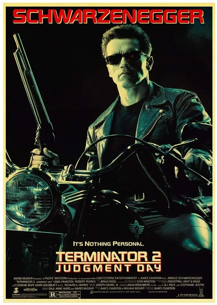 Винтажный металлический плакат Terminator 2 дня суждения Настенный декор для баров