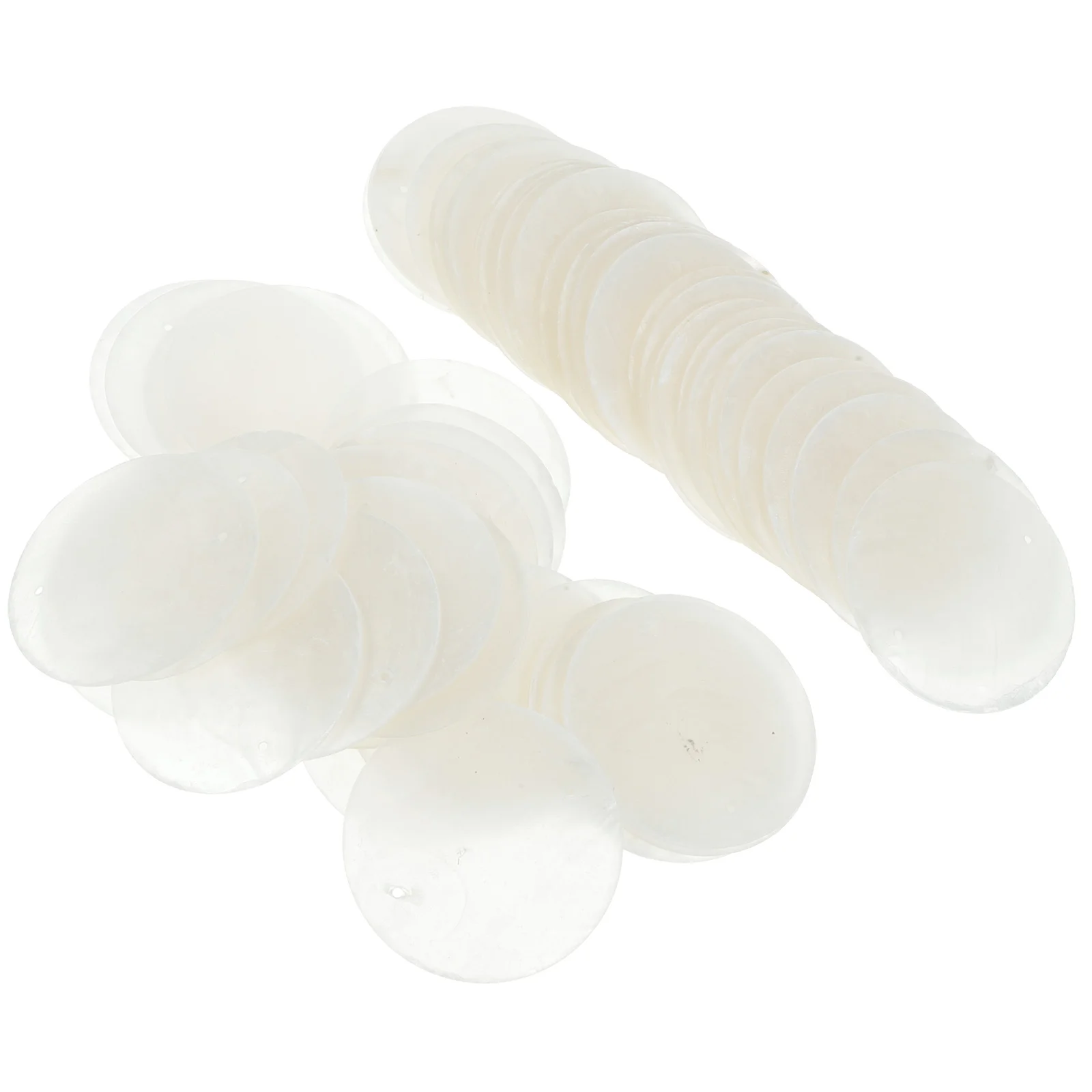 

Round Capiz Shells Natural Shell White Shells Earring Hanging Charm 2 Holes Wind Chimes Jewelry Making Wedding Home Decor