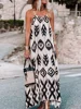 Summer Sleeveless Women Dresses Print Casual Long Dress