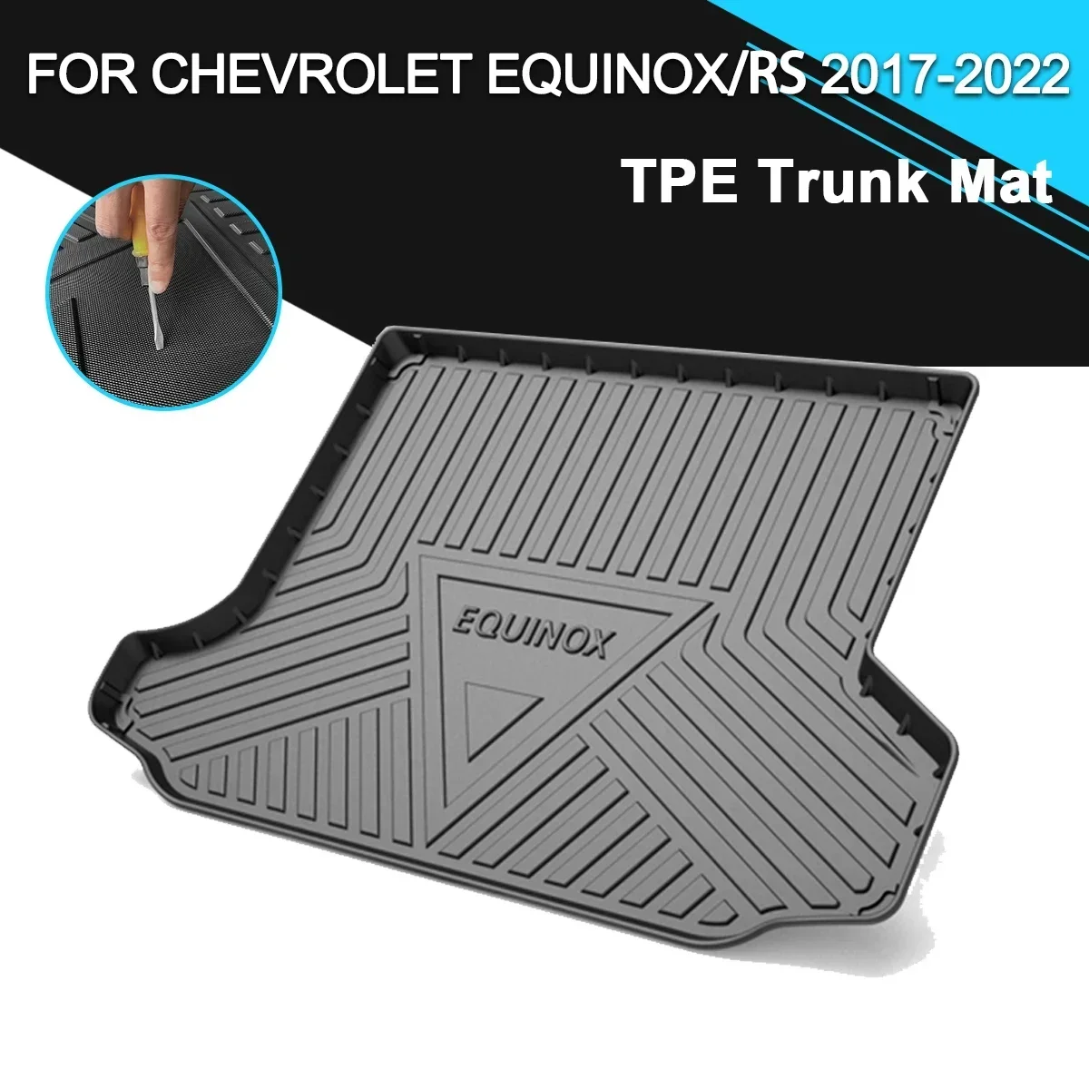 

Car Rear Trunk Cover Mat Rubber TPE Waterproof Non-Slip Cargo Liner Accessories For Chevrolet Equinox/RS 2017-2022