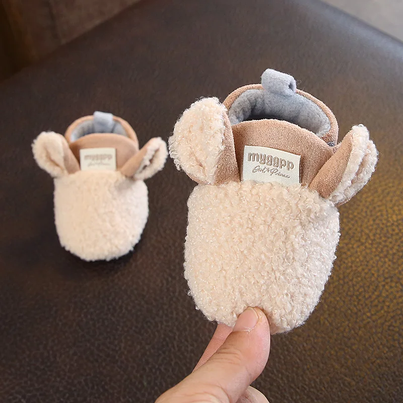 

Newborn Baby Spring Winter Warm Booties Toddler Prewalkers Cotton Soft Anti-slip Infant Crib Shoes Infant First Walkers Plush