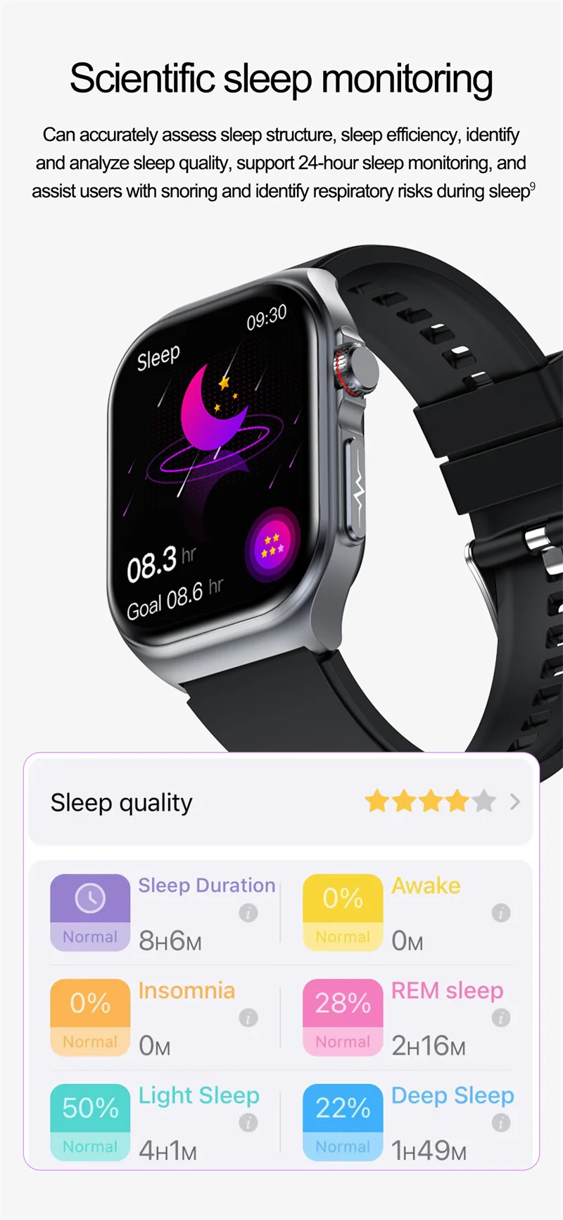 ET585 Smart Watch 2.04inch Amoled Screen ECG Monitoring Bluetooth Call