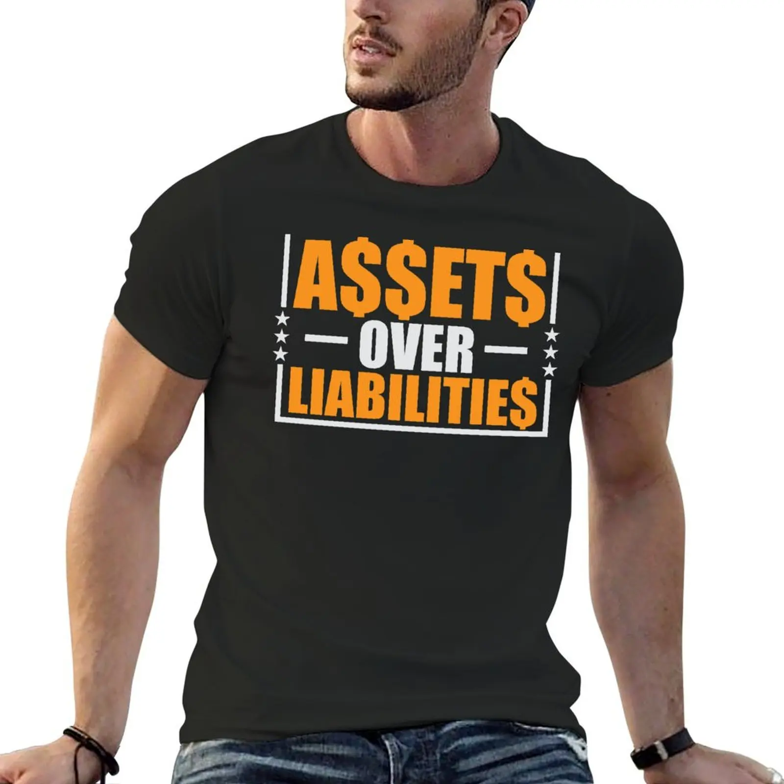 Assets Over Liabilities Accountant T-Shirt aesthetic clothes heavyweights Short sleeve tee men