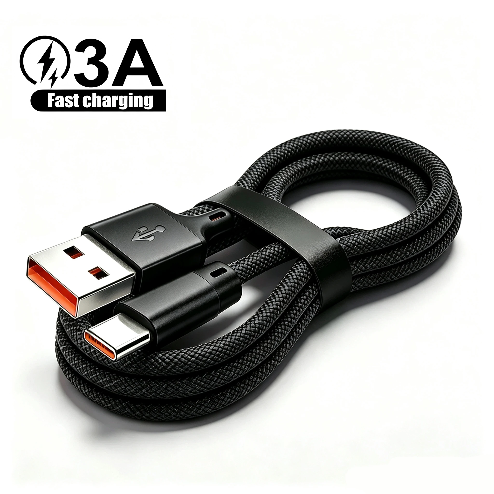 Versatile USB Type A to C Fast Charging Cable - Multiple Lengths