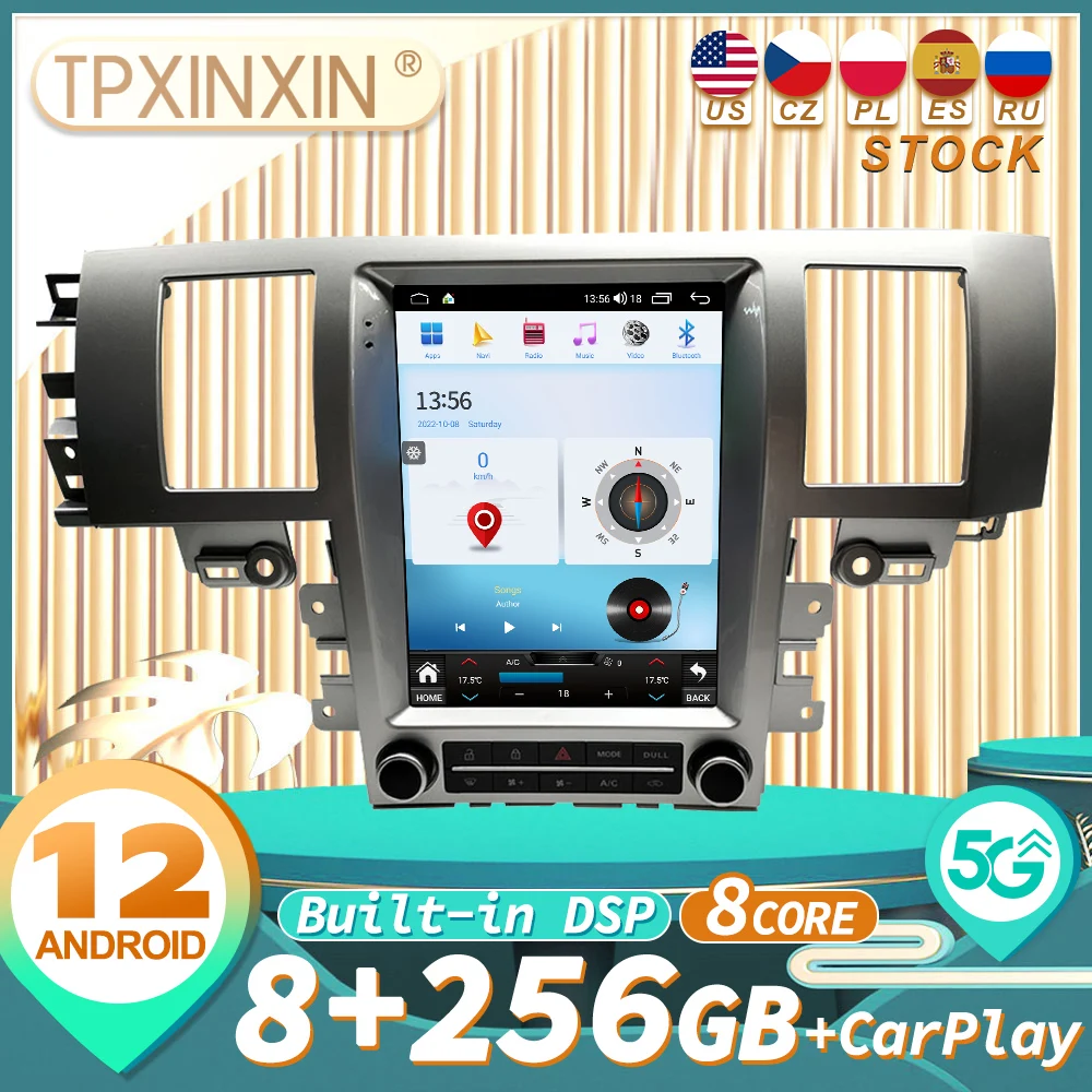 

For Jaguar XF 2008-2015 CARPLAY Android 12 Car Radio Stereo Receiver Autoradio Multimedia Player GPS Navigation