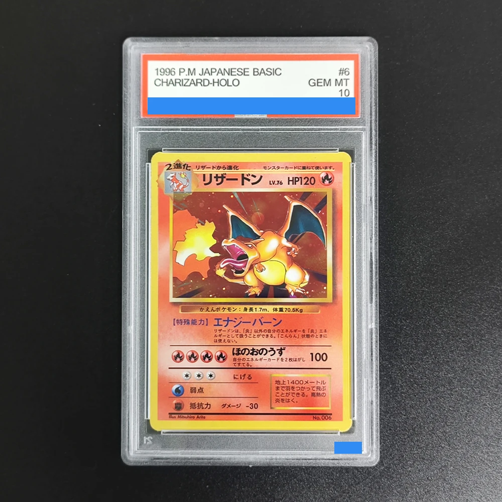 DIY Japanese TCG Holo Charizard Artist-Signed Collectible Gem Mt 10 Card