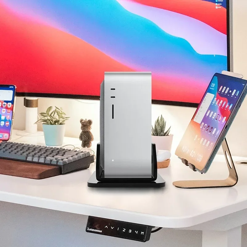 For Mac Studio Desktop/Wall-mounted Mount Holder Space-Saving Laptop Stand Scratchproof Acrylic Bracket Storage Lightweight