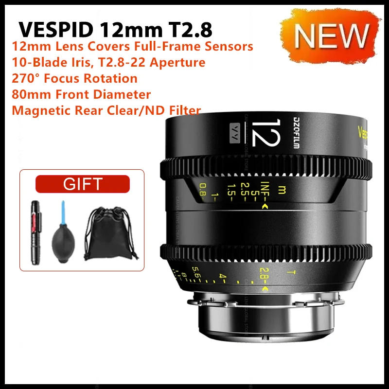 DZOFilm VESPID prime 16mm T2.8 21/25/35/40/50/75/100/125mm T2.1