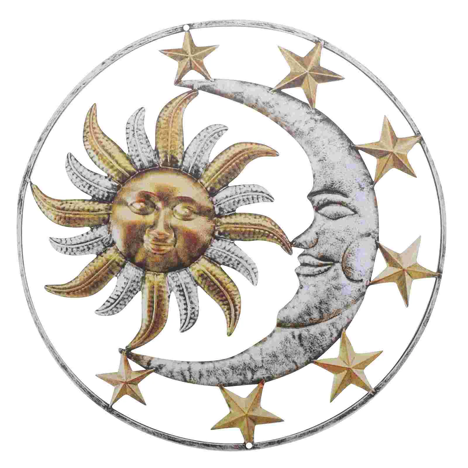 

1pc Sun Moon Wall Decoration Personalized Ornament Garden Hallway Pendant