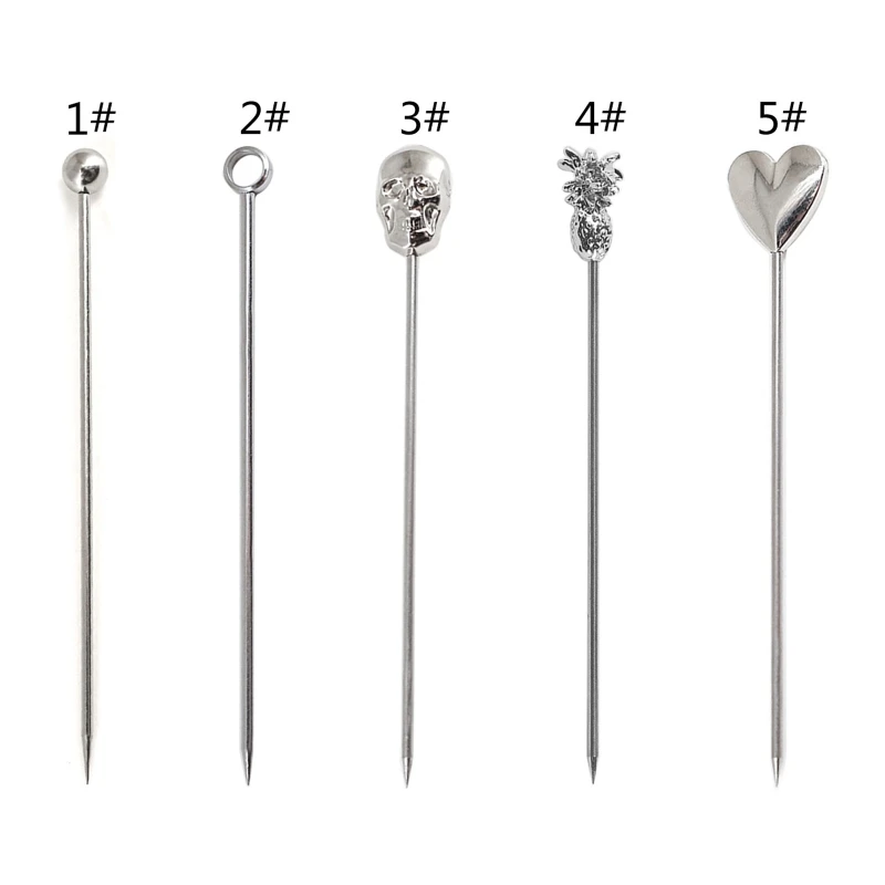 10 Pieces Stainless Steel Cocktail Picks Fruits Toothpicks Appetizers Toothpicks for Sandwiches Barbeque Snacks Cocktail cocktail picks