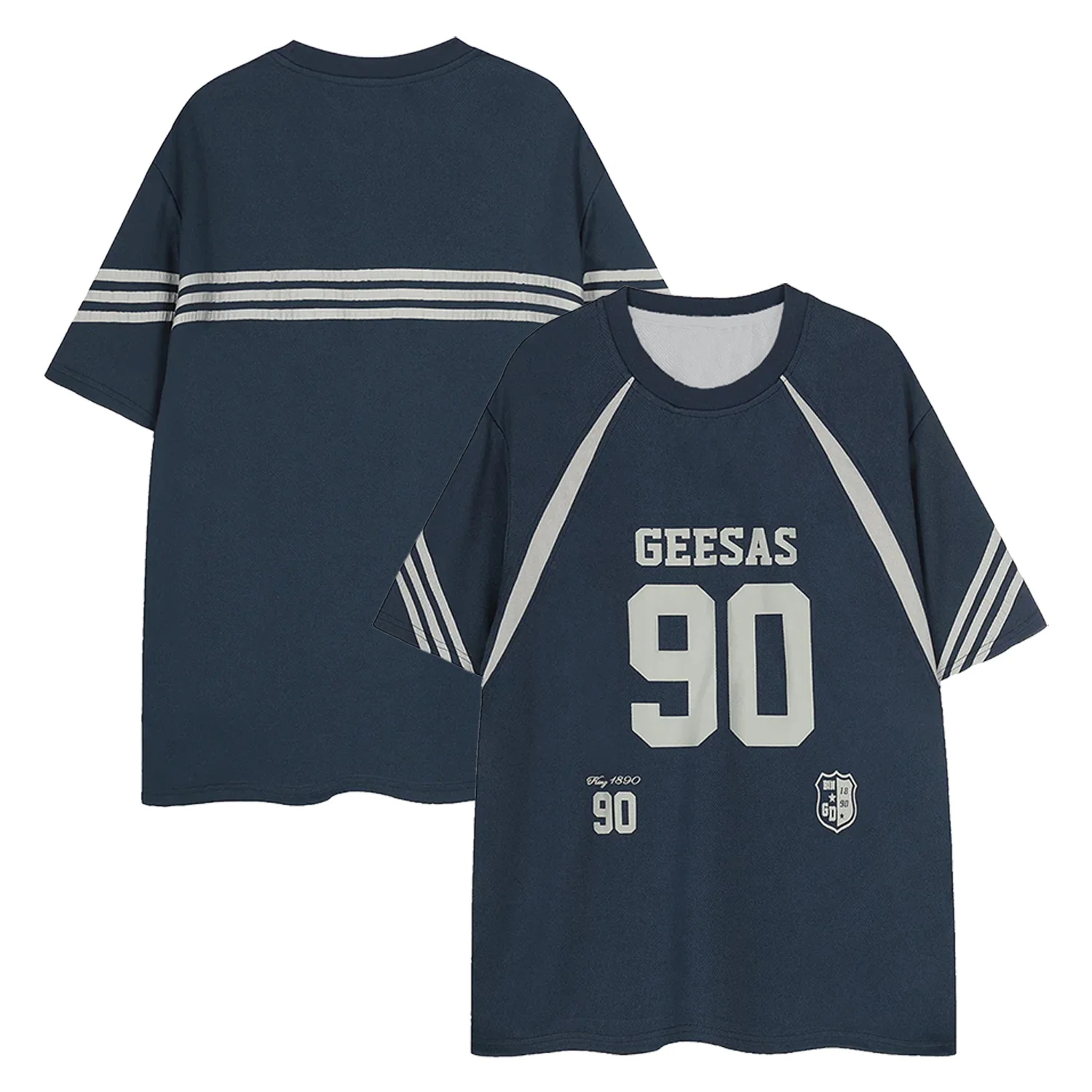 Geesas 레트로 레터 프린트 저지 최신 야외 저지 여름 클래식 티 성인 느슨한 운동 오토바이 저지