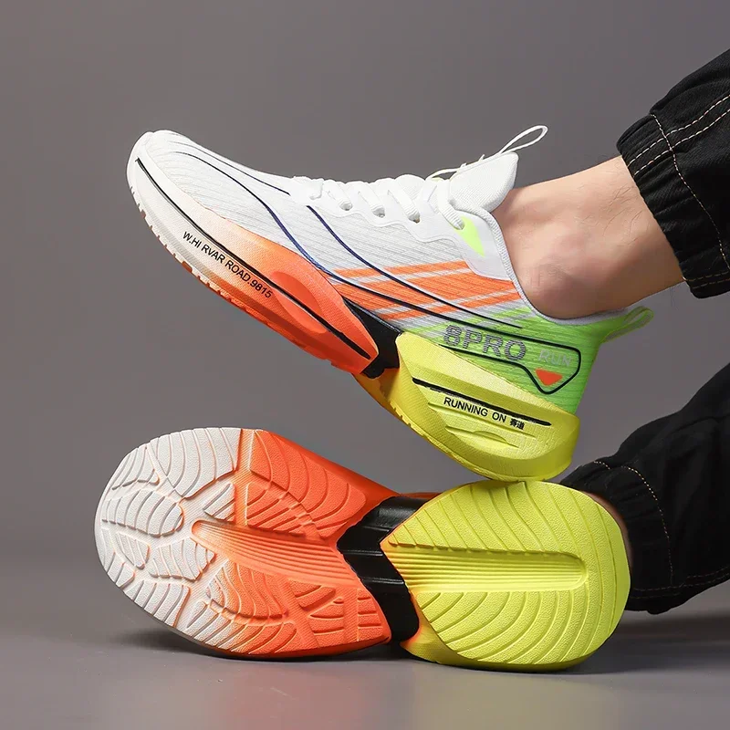 Cushioning Running Shoes for Men Breathable Lightweight Comfortable Nonskid Speciality Sneakers Outdoor Athletic Male Sneakers