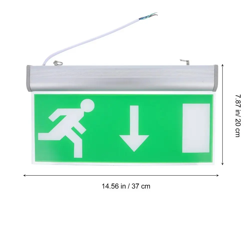 110-240V 상업용 LED 비상 표시등 녹색 전구 안전 대피 표시등 출구 표시등 아크릴 안전등 학교용