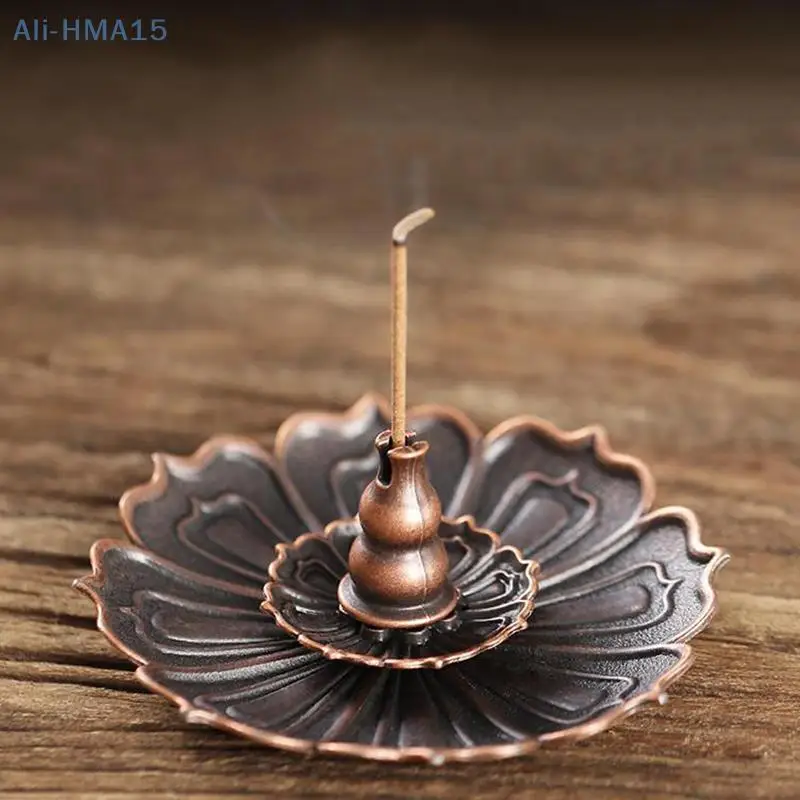 Gourd Incense Burner Accessories Multi-functional Holder Lotus Tray Rack Alloy Table Decoration