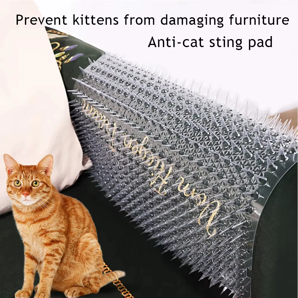With Prickle Strips Spikes Straps Keep Cat Dog Away Digging Climbing Pet Supply Pad Anti-Cat Dog Mat Protect Plant pet anti digging mat