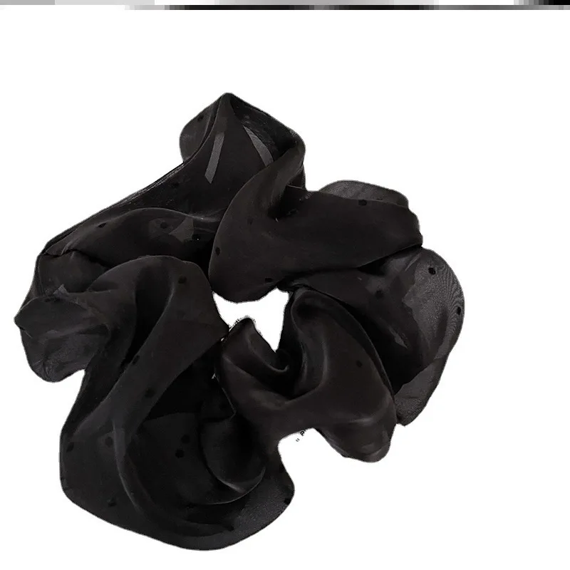 Ruoshui Woman Polka Dots Lace Scrunchies Girls Rubber Band Lady Hair Accessories Hair Ties Ponytail Holders Ornaments