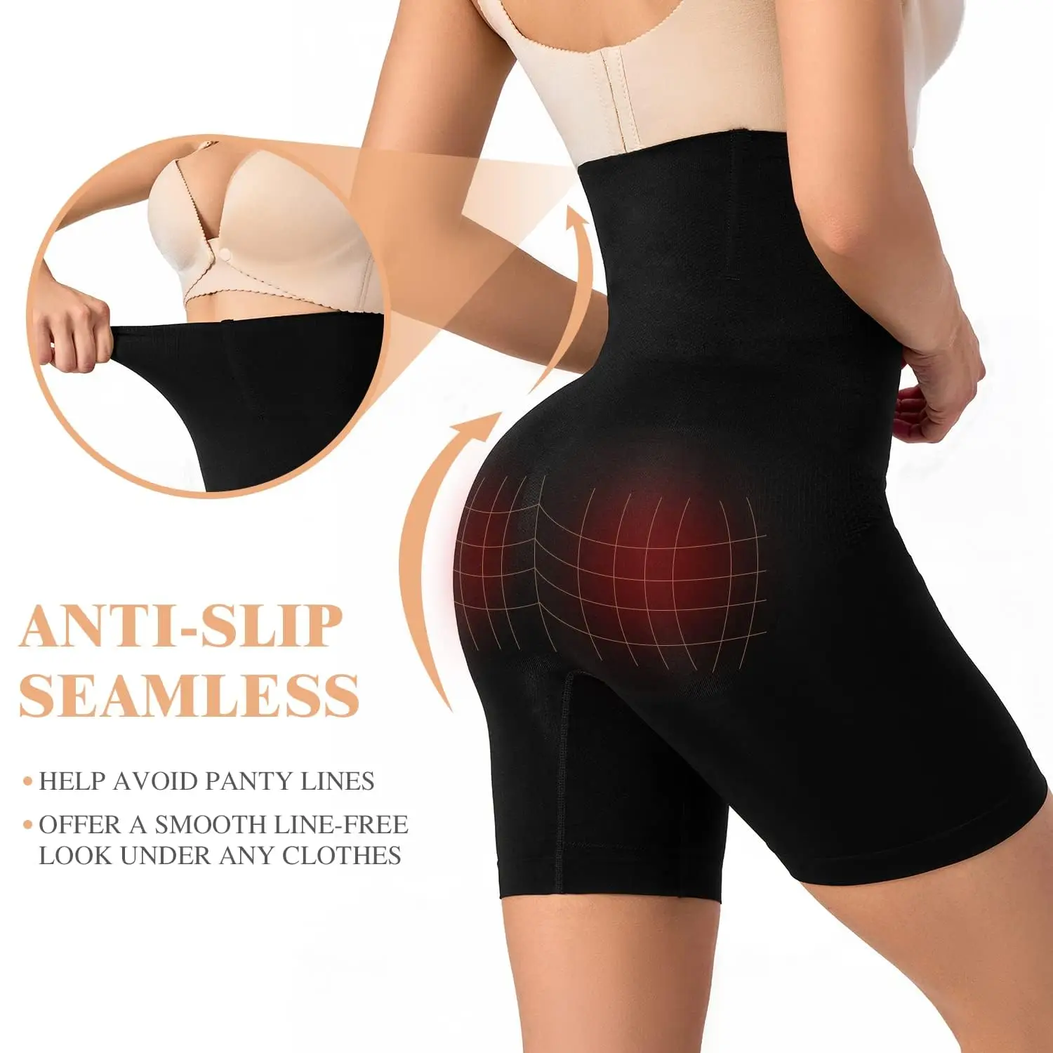 Women High waist Shapewear Butt Lifter Slimming Underwear Body Shaperwear Women's Waist Trainer Slimming Sheath Woman Flat Belly 2