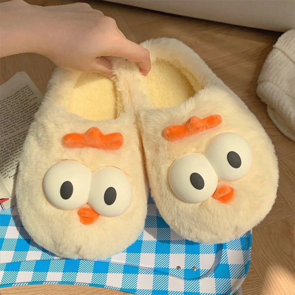 Cute Bear Single Band Winter New Women Slipper Soft Heel Platform Fur Warm Indoor Comfortable Home Fluffy Home Slippers 6