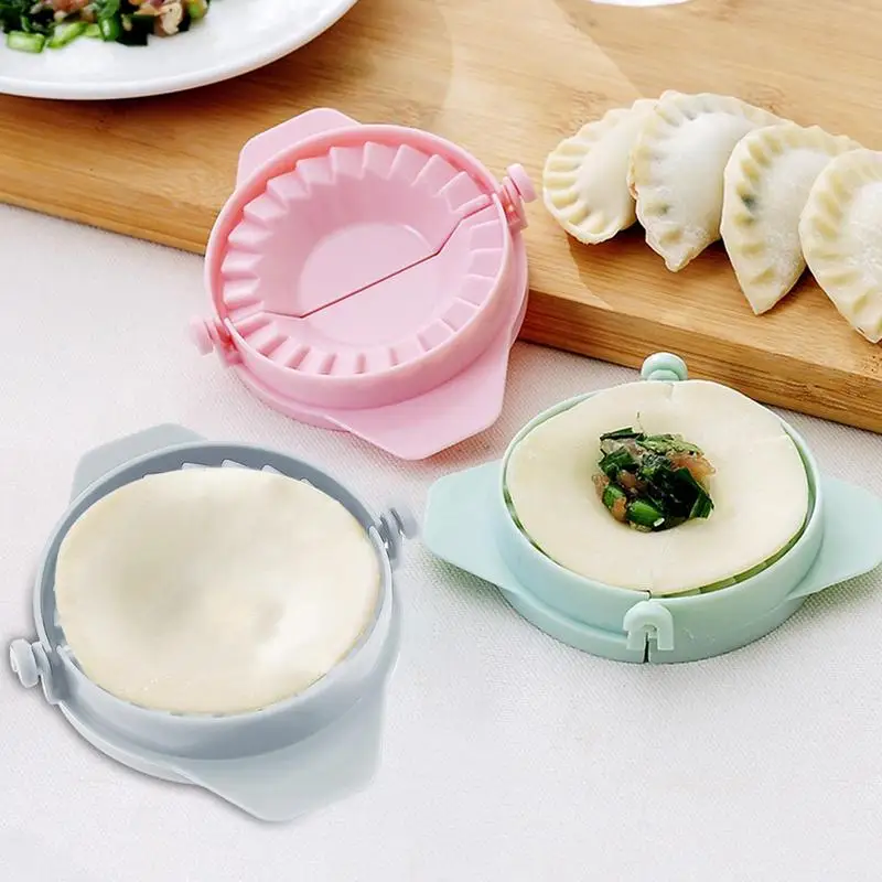DIY Dumplings Maker Dough Pressing Tool Manual Wrapper Making Plastic Mold Dumpling Skin Artifact Dough Press Kitchen Accessorie