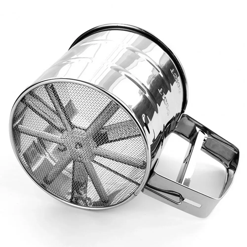Handheld Flour Sieve Icing Sugar Shaker Stainless Steel for Baking Pastry Baking Tools Powder Flour Mesh Sifter Cup flour sifter baking tools powder sieve powder sugar shaker