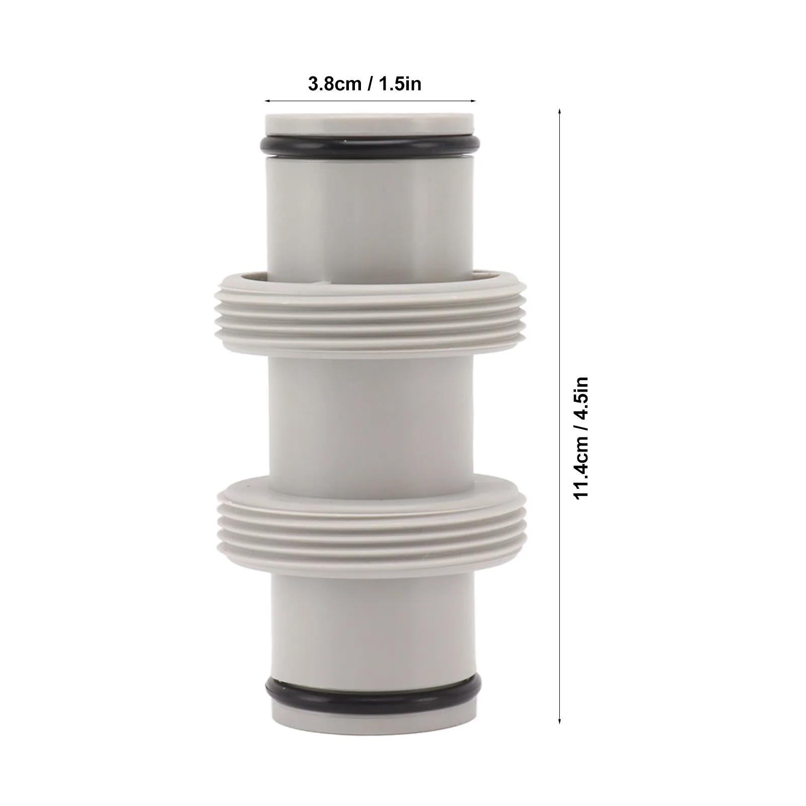 Swimming Pool Accessory Pool Hose Coupling Pool Hose Connector 1.5in To 1.5in Pool Hose Adapter Replacement Elastic Rubber Antileak Straight Joint for Salt System