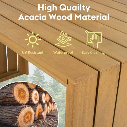 5-Piece Acacia Wood Bar Set 4