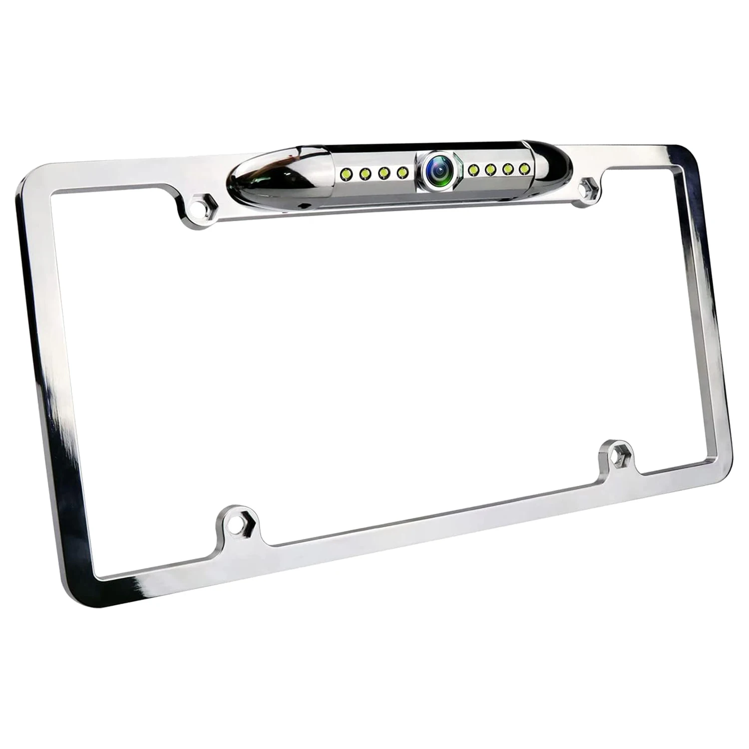 Car Rear View Camera Chrome Us License Plate Frame Backup Camera Night