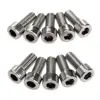 10Pcs Stainless Steel Bicycle Screws for Most Mountain Bike Water Bottle Holder Cages Racks Enhancement M5*12 Hexagon Bolt Screw