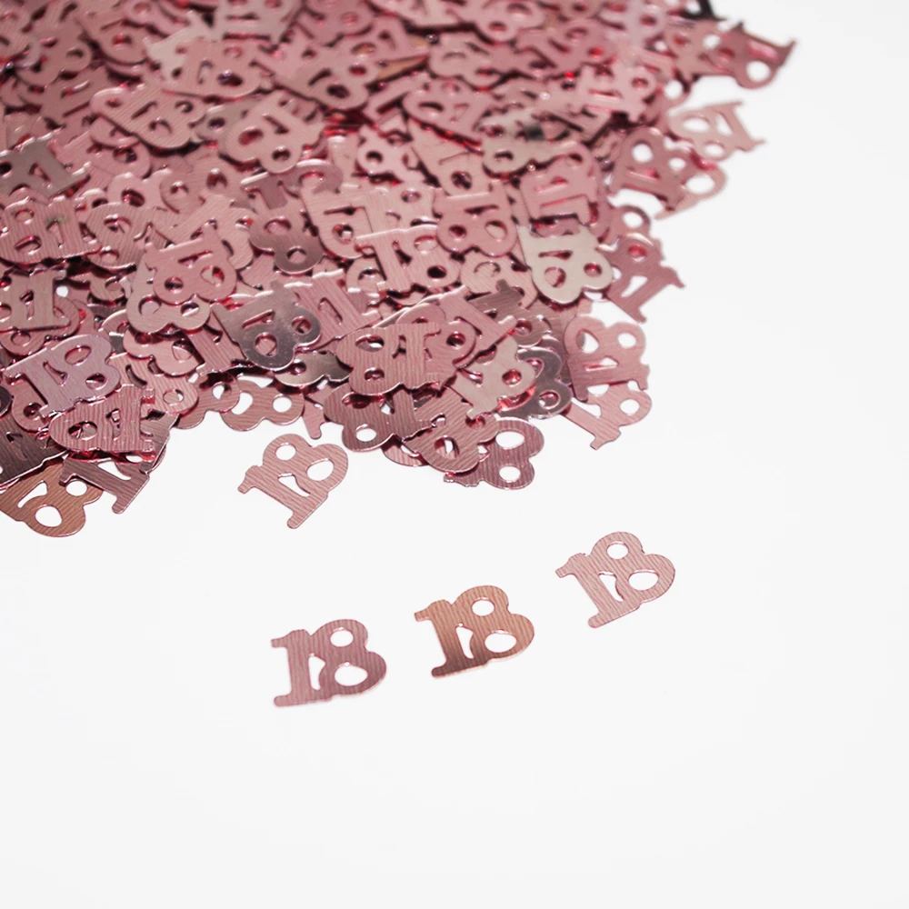 Rose Confetti Paper Confetti 15g/bag Happy Birthday Number 1 16 18 20 Confetti Party Decoration Wedding Anniversary