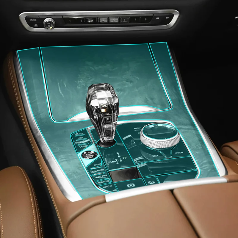 

Car Interior Central Console Gear Shift Knob Panel Invisible Protective Film For BMW X5 G05 Anti Scratch TPU Sticker Accessories