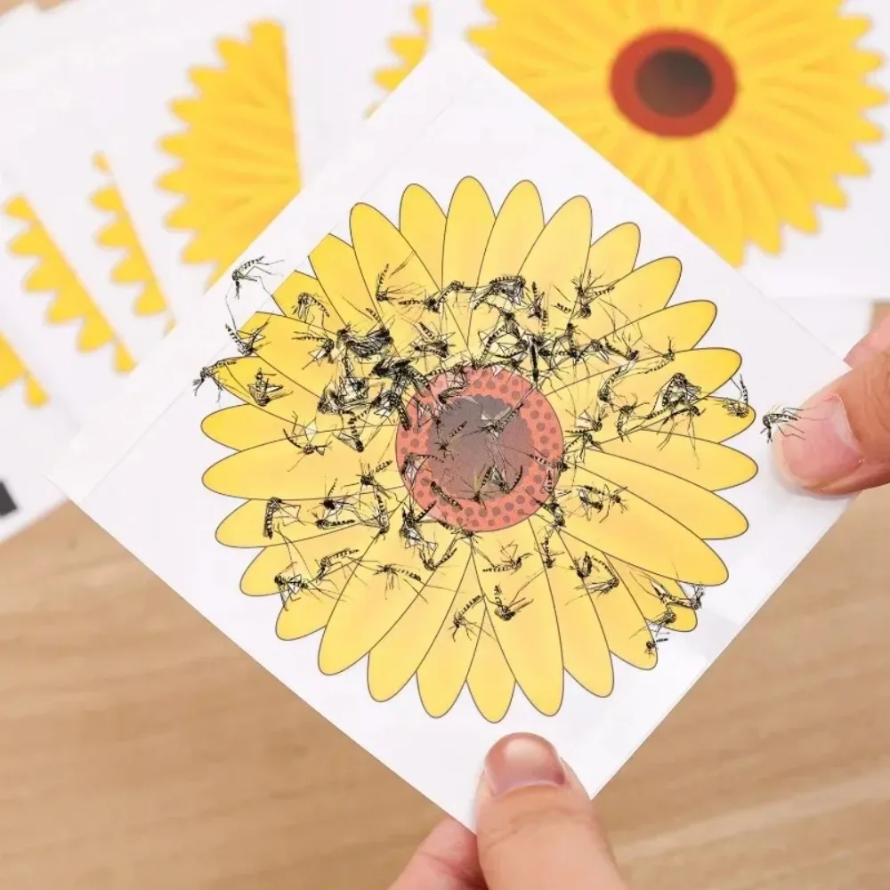 Trappole Adesive per Mosche e Insetti da Finestra a Forma di Girasole, Cattura Mosche della Frutta, Insetticidi per Interni, Controllo Parassiti per Casa e Cucina - immagine 2