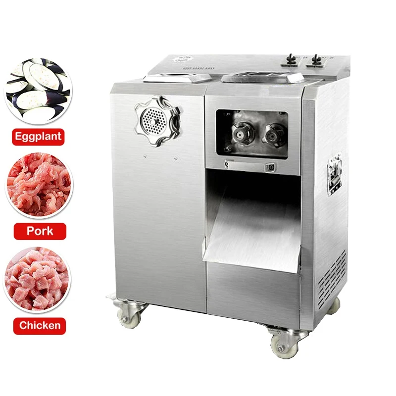 

Large Kitchen Meat Cutting Machine Vertical Electric Meat Slicer Multi-function Automatic Removable Knife Group Meat Grinder
