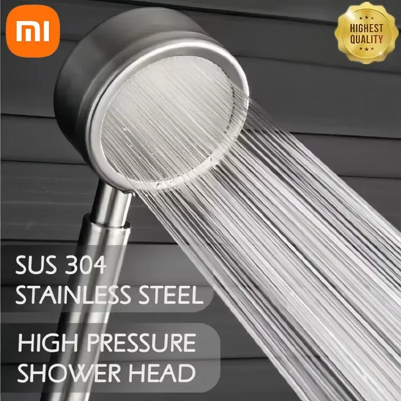Xiaomi New 304 Stainless Steel Shower Head High Pressure Handheld Smart Bathroom Shower Head Set Bathroom Accessories 2025 Mijia