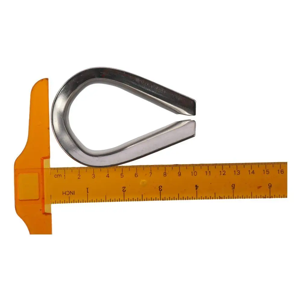 20mm 3/4-inch Stainless Steel Wire Rope Cable Thimbles Silver Tone