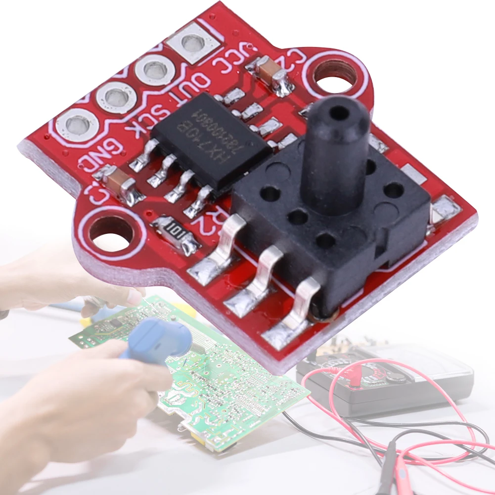 Sensor Module Pressure Sensor Module DC 3.3/5V 0-40KPa Air Pressure Sensor Connect 2.5mm Soft Tube Liquid Level Module Digital Barometric Pressure Sensor for Arduino