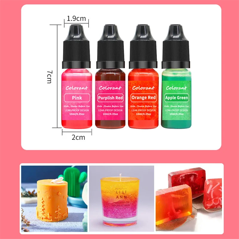 10ml Candle Soap Pigment Liquid Colorant DIY Aromatherapy Candle Resin Coloring Dye Handmade Crafts Jewelry Making Supplies candle dyes kit candle dyes pigment epoxy resin pigment