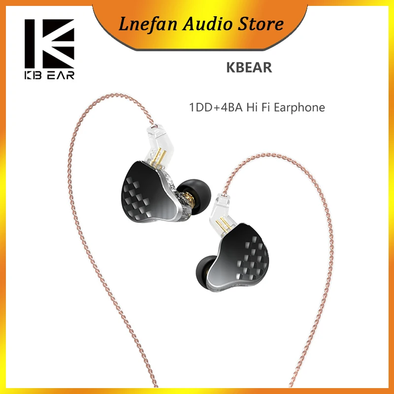 

KBEAR Robin 1DD+4BA HIFI Hybrids Drive In Ear Monitor Wired Earphone Gaming Music Headphone Earbuds Headset Upgrade IEM