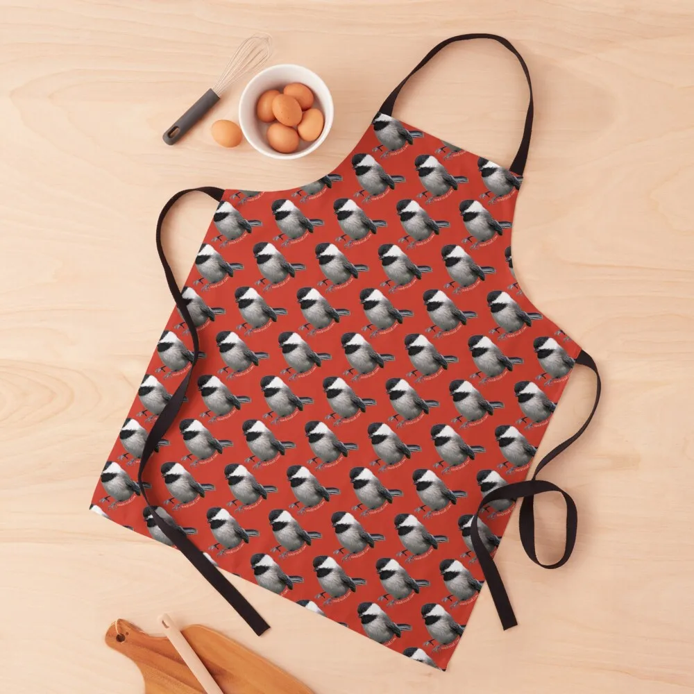 

Flock of Chickadeedeedee red Apron Kitchen Front Things For The Kitchen For Cosmetologist Kitchen For Women Apron