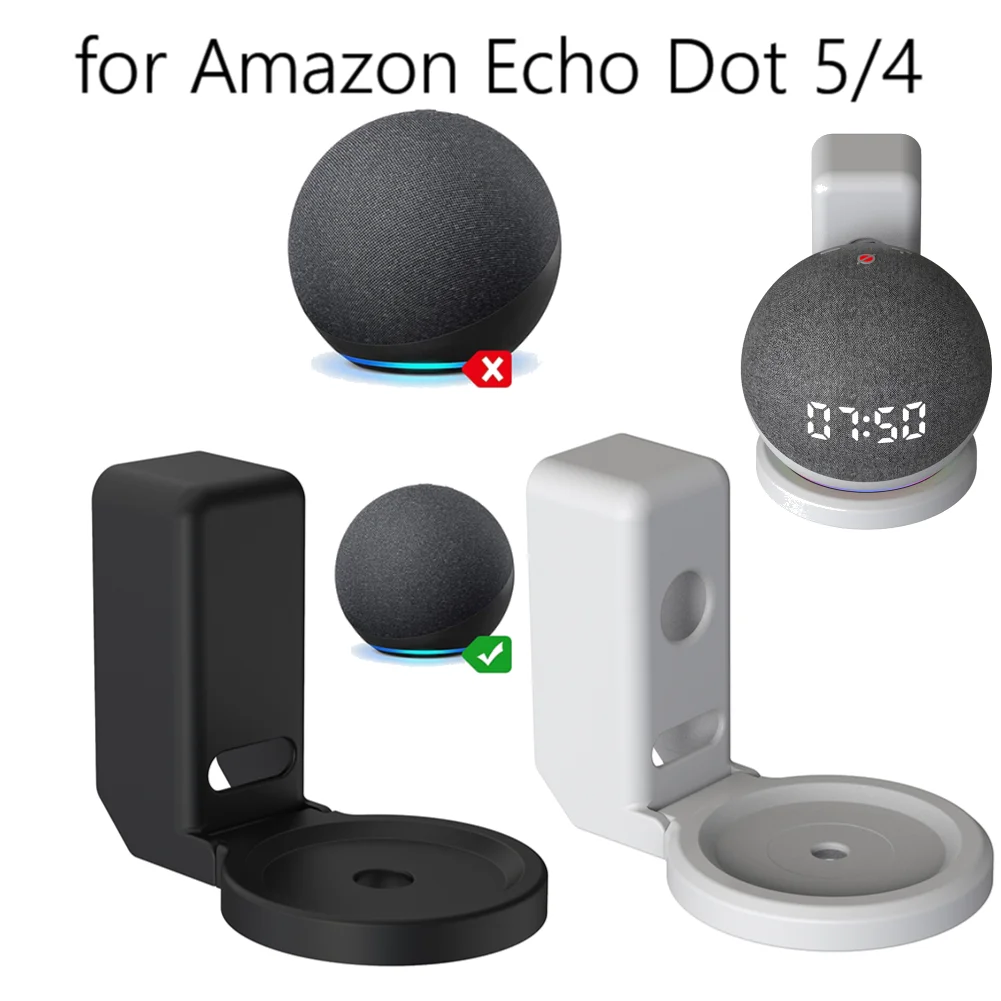 Portable Smart Speaker Holder Stand Cable Management Smart Speaker Wall Shelf Space Saving Accessories for Amazon Echo Dot 5/4