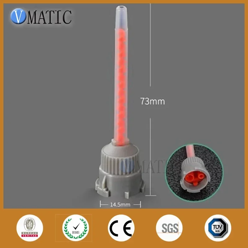 MB3.2-16L 10: 1 Mixed Nozzle Spiral Tube Core Double Liquid Bell Mouth Static Mixture Mixer Overhead Mixers 10pcs