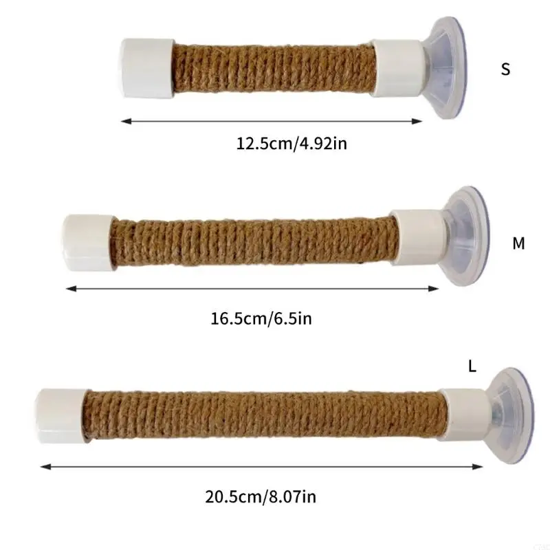 Rod Swing Toy for Bird Perch Stand Grinding Scratchers Perch Suction Cup Molar Chew Toy for Parrots Parakeets