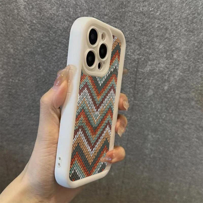 Bohemian Style Sweater Pattern Soft Phone Case Cover