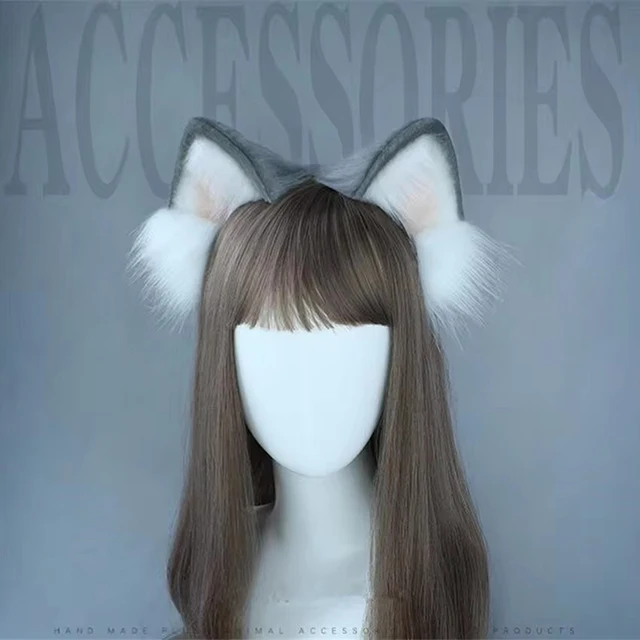 Fascia Per Orecchie Di Volpe O Gatto In Pelliccia Sintetica - Grigio, Per Costumi E Cosplay - Foto 13