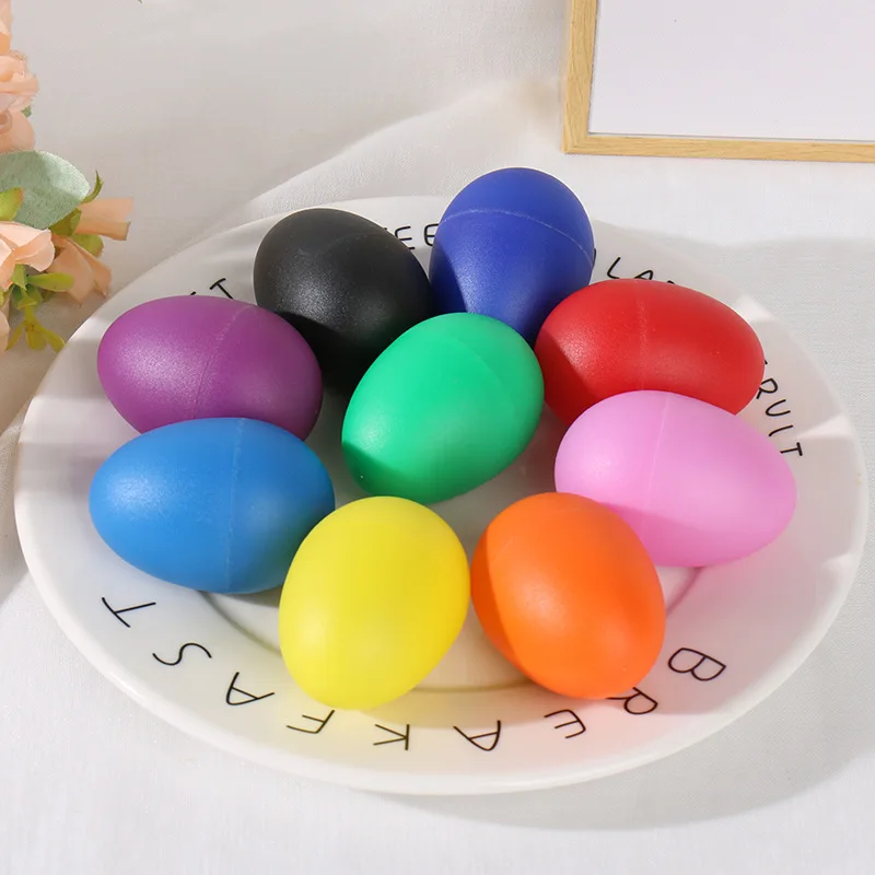 2pcs Colorful Plastic Shakers Rattle Maracas-Ideal Gift for Toddlers Easter Christmas Babies Percussion Instrument