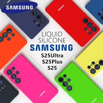 Coque arrière en Silicone liquide pour Samsung Galaxy S25 Ultra S24 FE S23 Plus S22 Ultra, S24 FE S23 FE S20FE